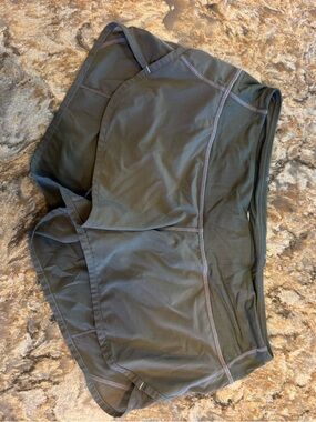 Lululemon Athletic performance running shorts — Olive Green